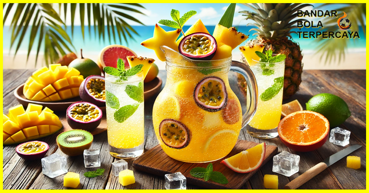 Cara Membuat Minuman Sparkling Tropical Punch yang Segar dan Menyegarkan