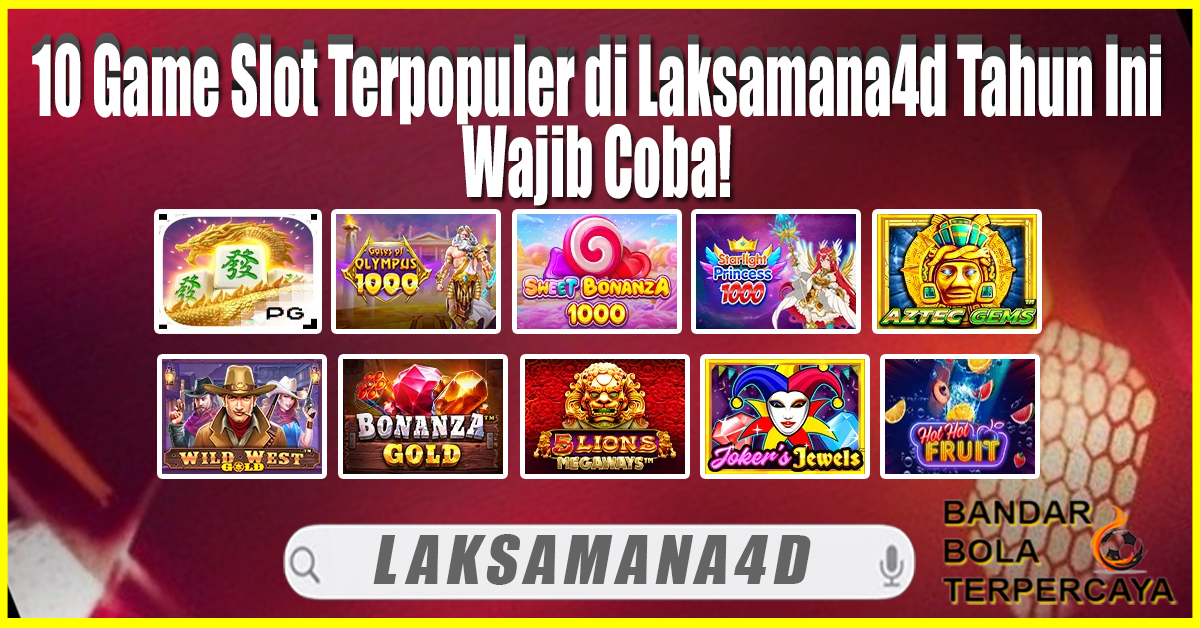 10 Game Slot Terpopuler di Laksamana4d